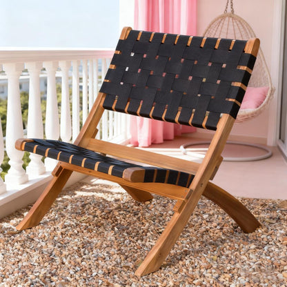 Foldable Woven Outdoor/Indoor Lounge Chair
