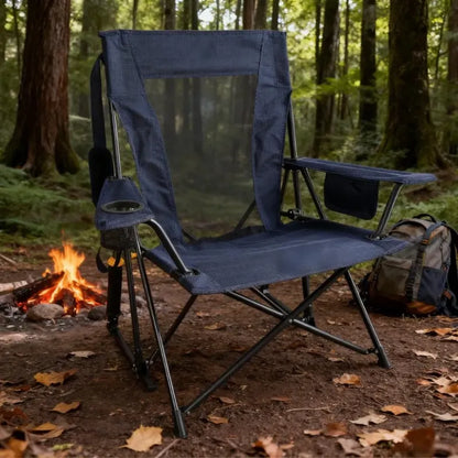 Extra-Wide Rocking Chair: Heavy-Duty 350lbs Capacity, Cool Mesh Back