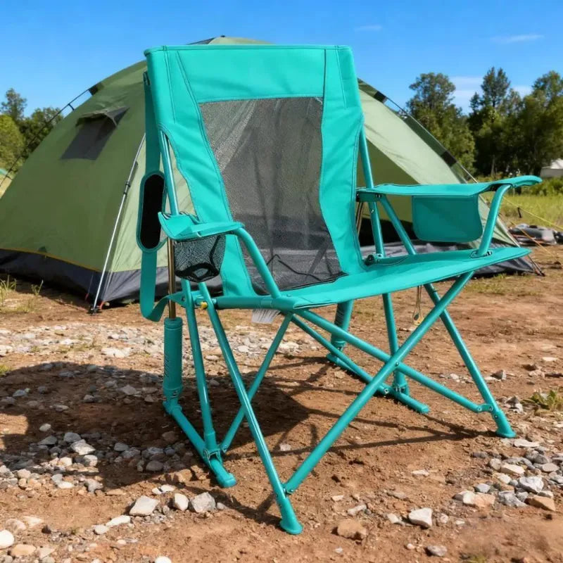 Extra-Wide Rocking Chair: Heavy-Duty 350lbs Capacity, Cool Mesh Back